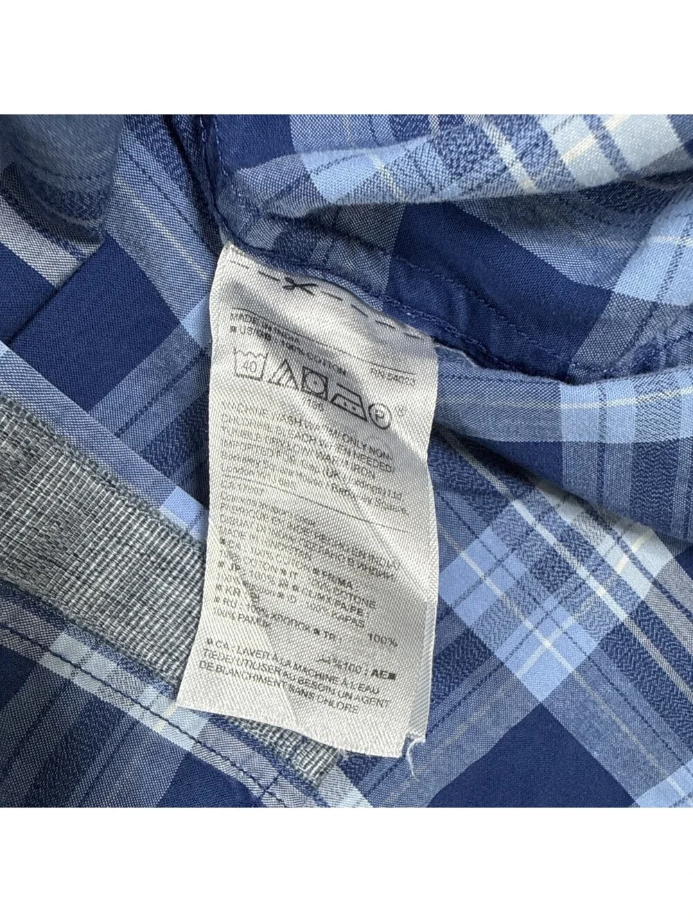 Banana Republic Camden Fit Men's L Woven Cotton Plaid Button-Down Shirt Blue
